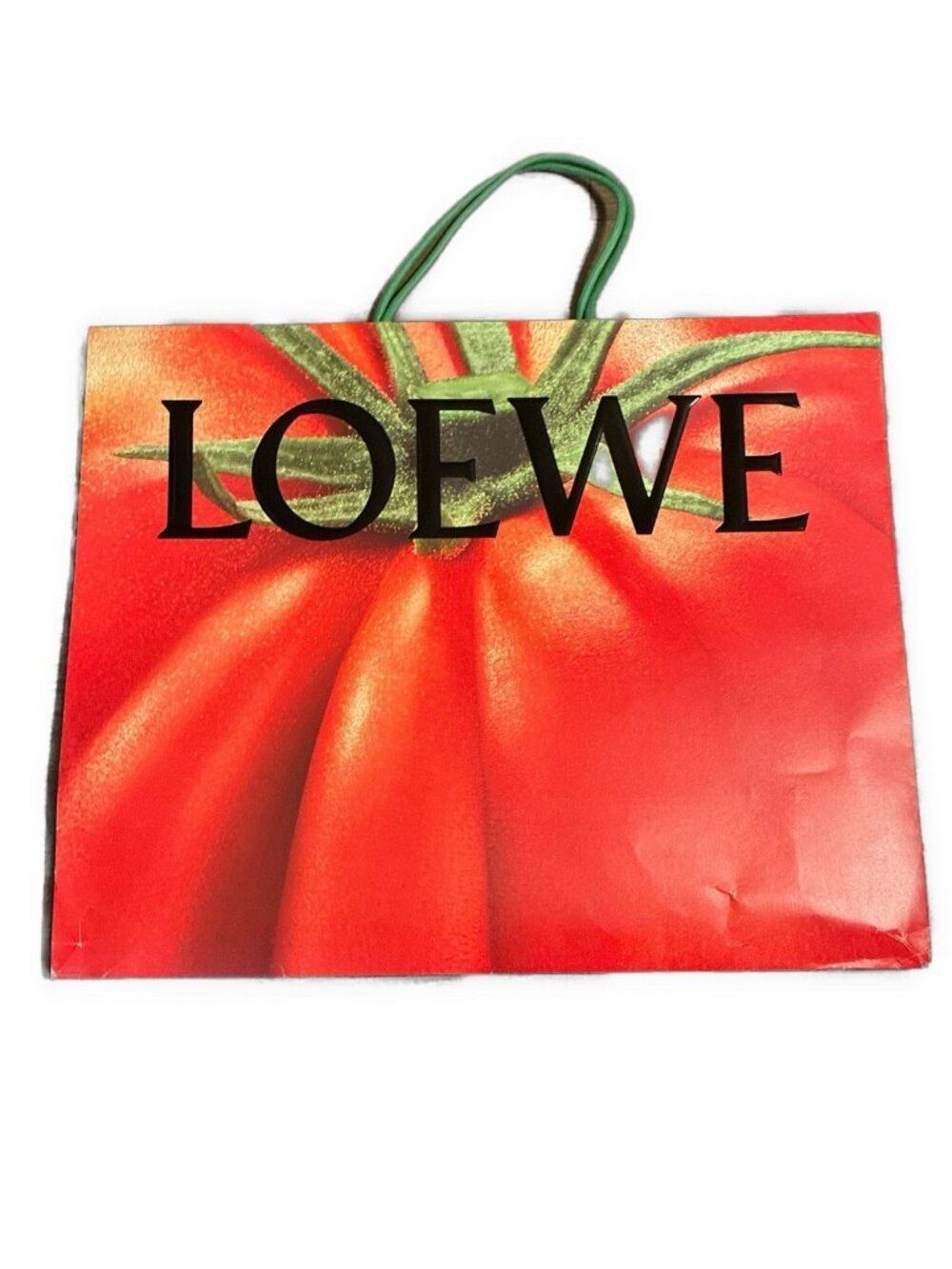 Loewe Paper Large Shopping Gift Bag Tomato Print 20 X 8 X 16